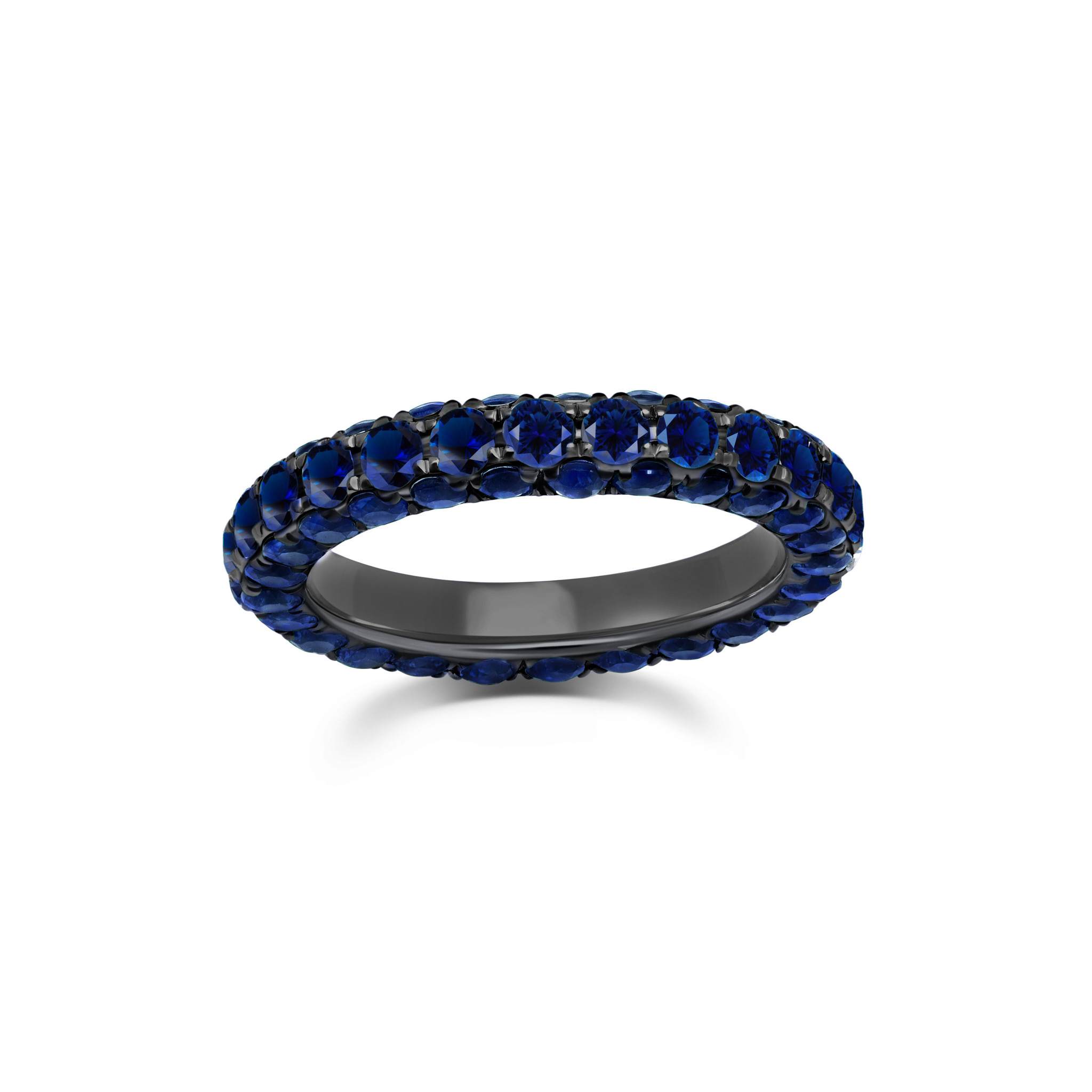 Sapphire 3 Sided Band Ring