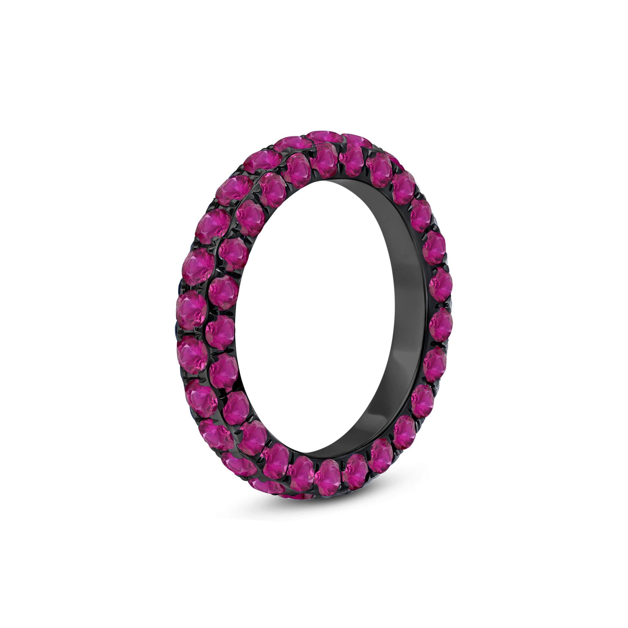 Ruby 3 Sided Band Ring