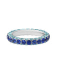 Blue Sapphire & Sky Blue Topaz 3 Sided Band Ring