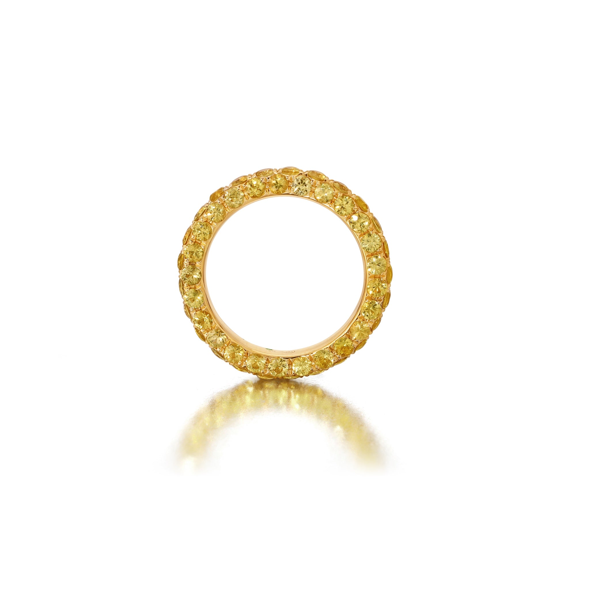 Yellow Sapphire 3 Sided Ring