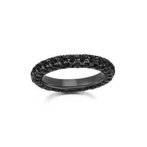 Black Diamond 3 Sided Band Ring