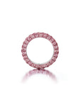 Pink Sapphire & Pink Rhodium 3 Sided Ring