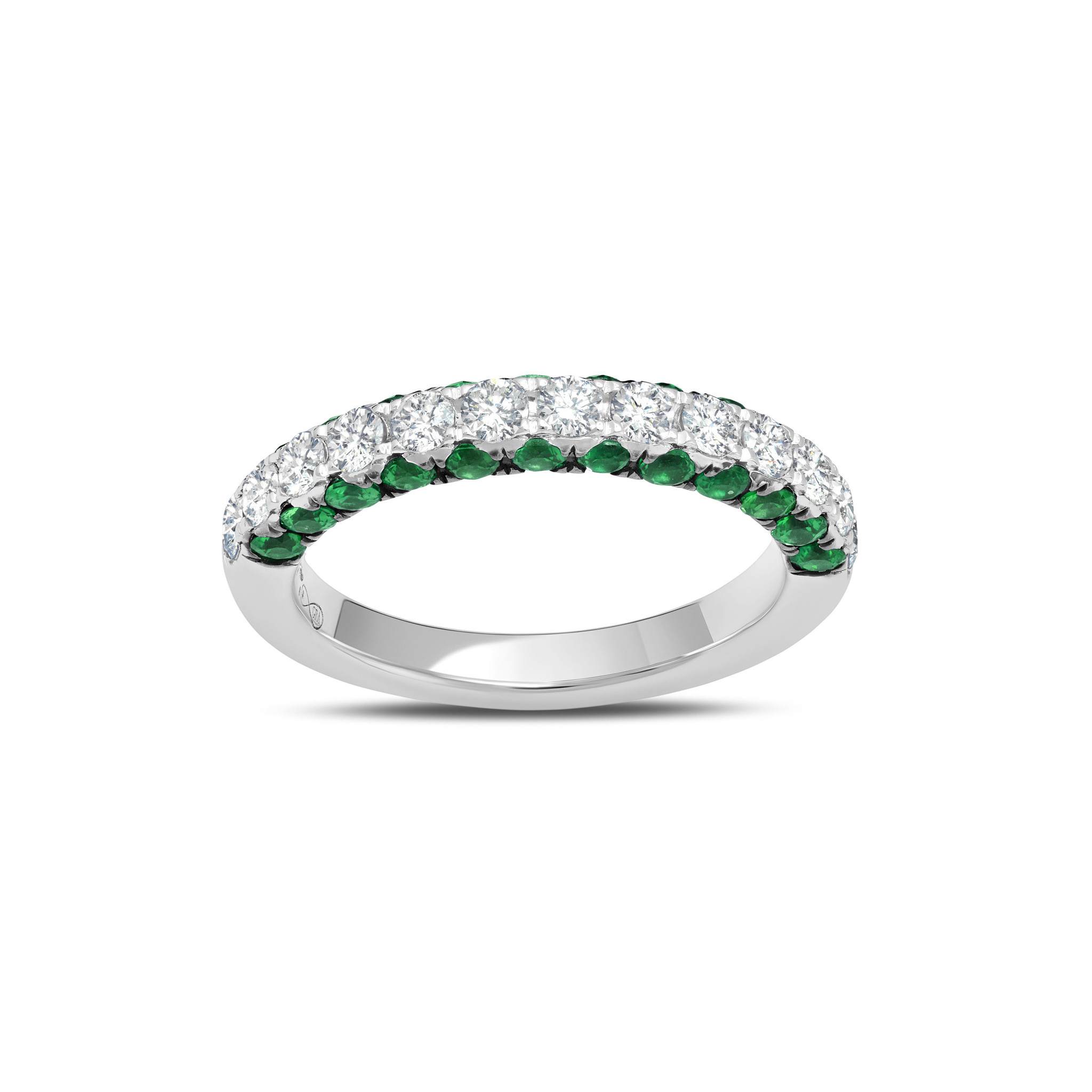 Emerald & Diamond 3 Sided Half Band
