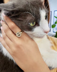 Rectangle Paw Pill Box Ring